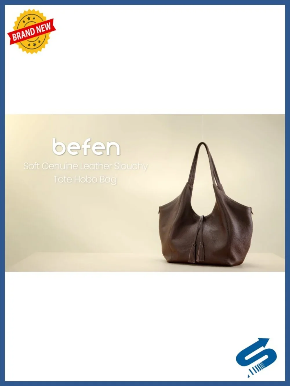 Genuine Leather Slouchy 2-in-1 Convertible Tote Hobo Shoulder Bag